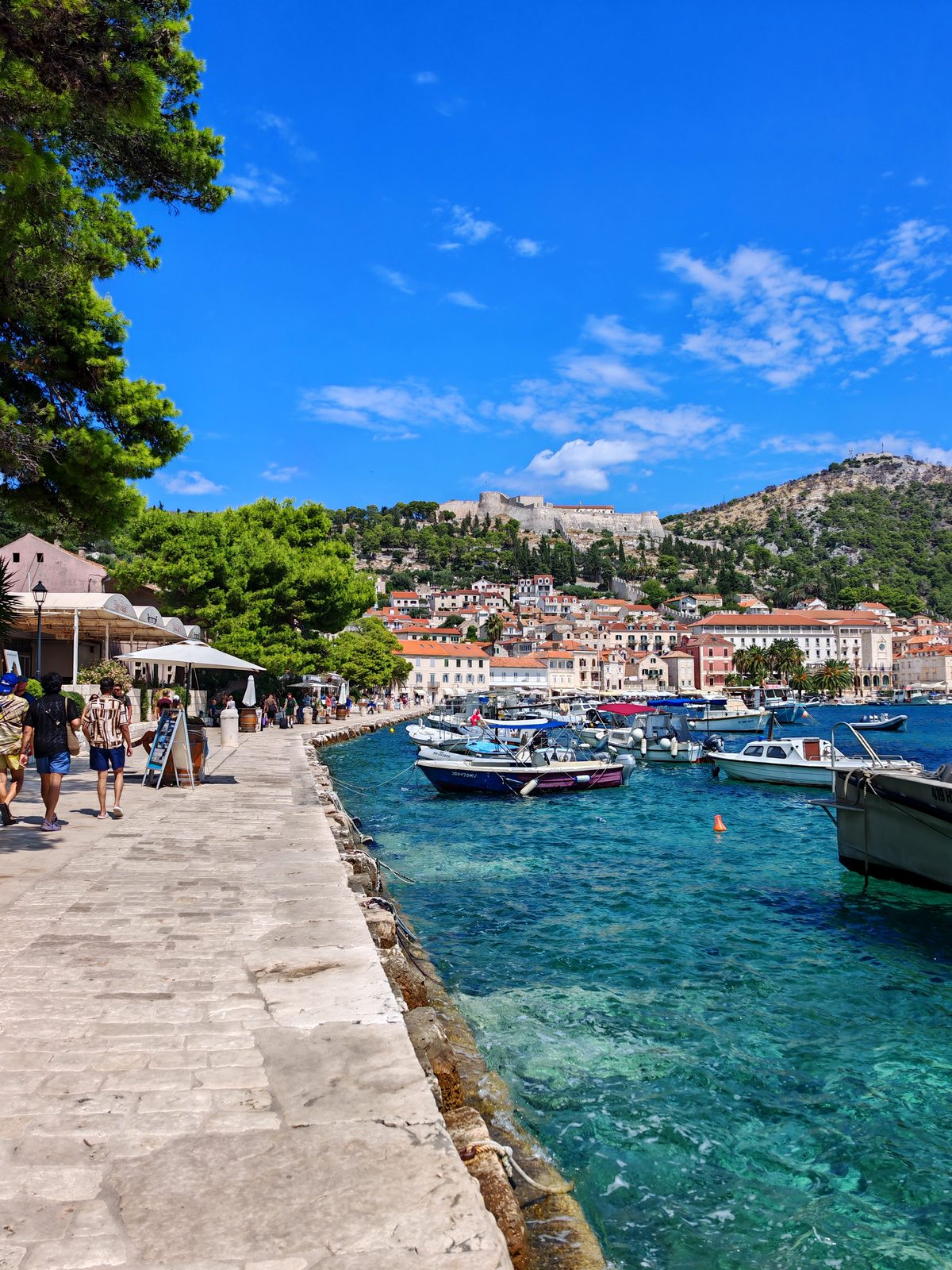 Hvar's harbour and clear water