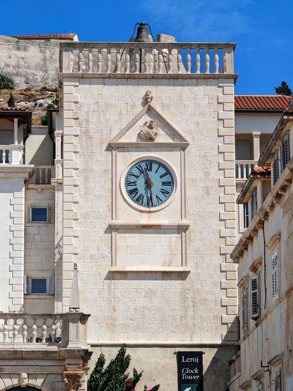 The bell tower on the main square