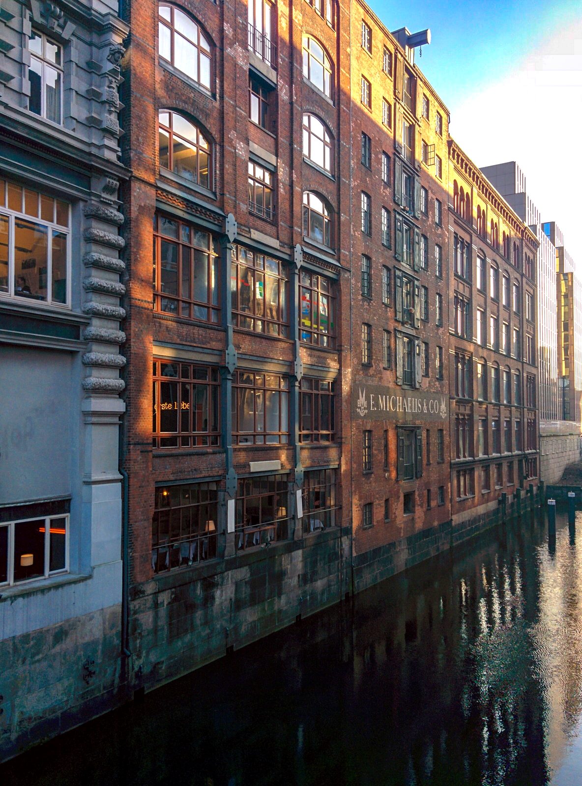 Merchant houses along the water