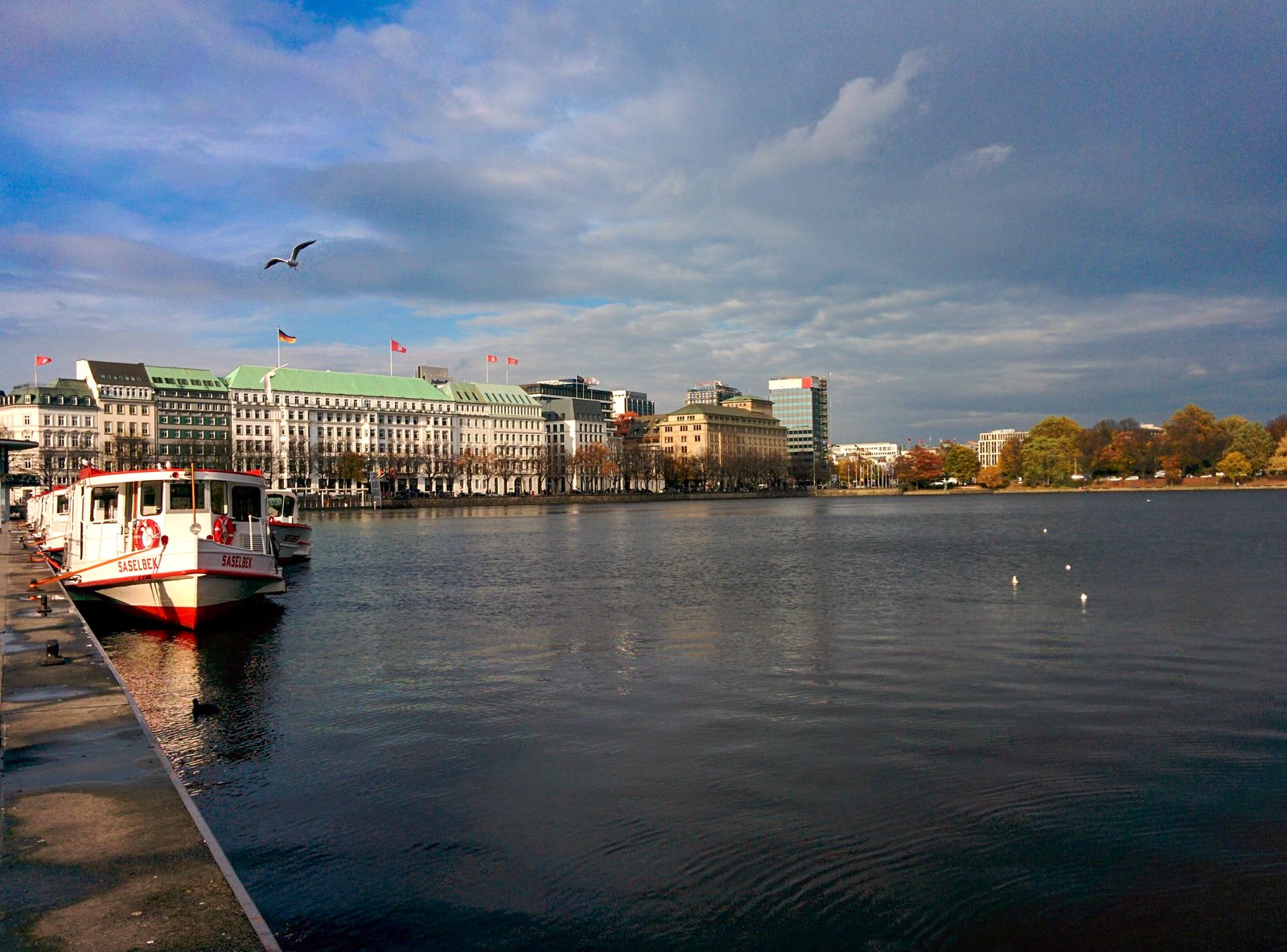 The Alster lake in the heart of the city