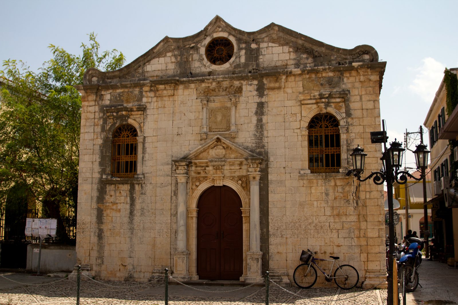 A stone church in the old town