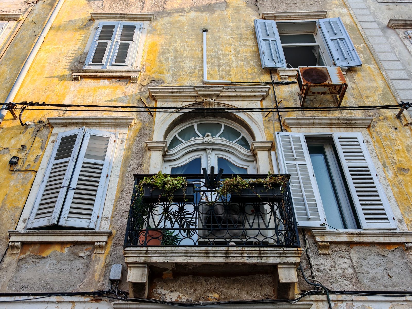 A flower-framed façade