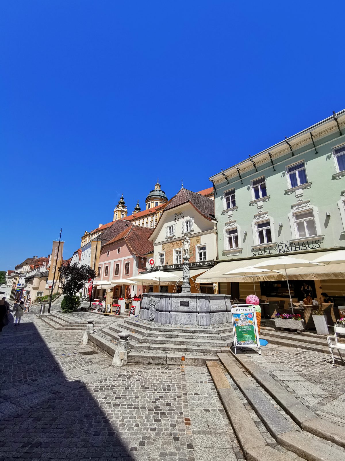 A quiet street in the town of Melk