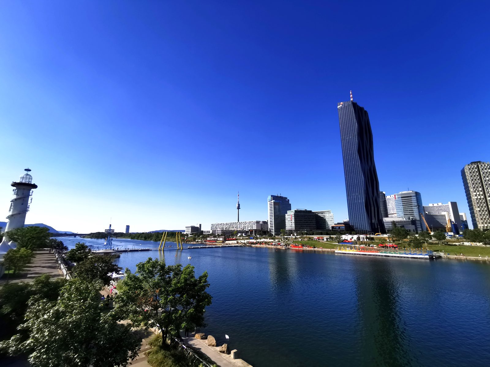 Modern Vienna along the Danube