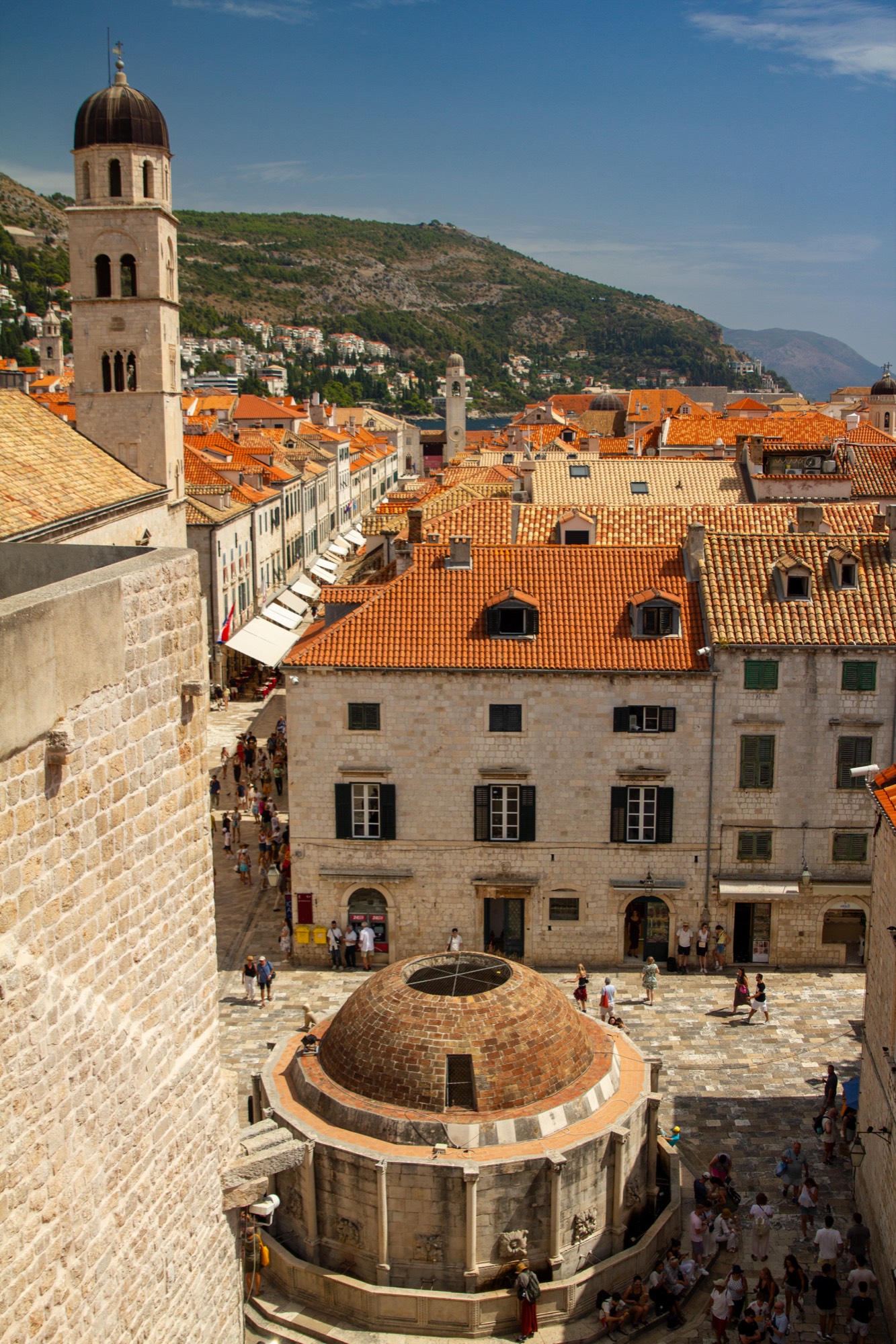 Onofrio's Fountain and the rooftops beyond