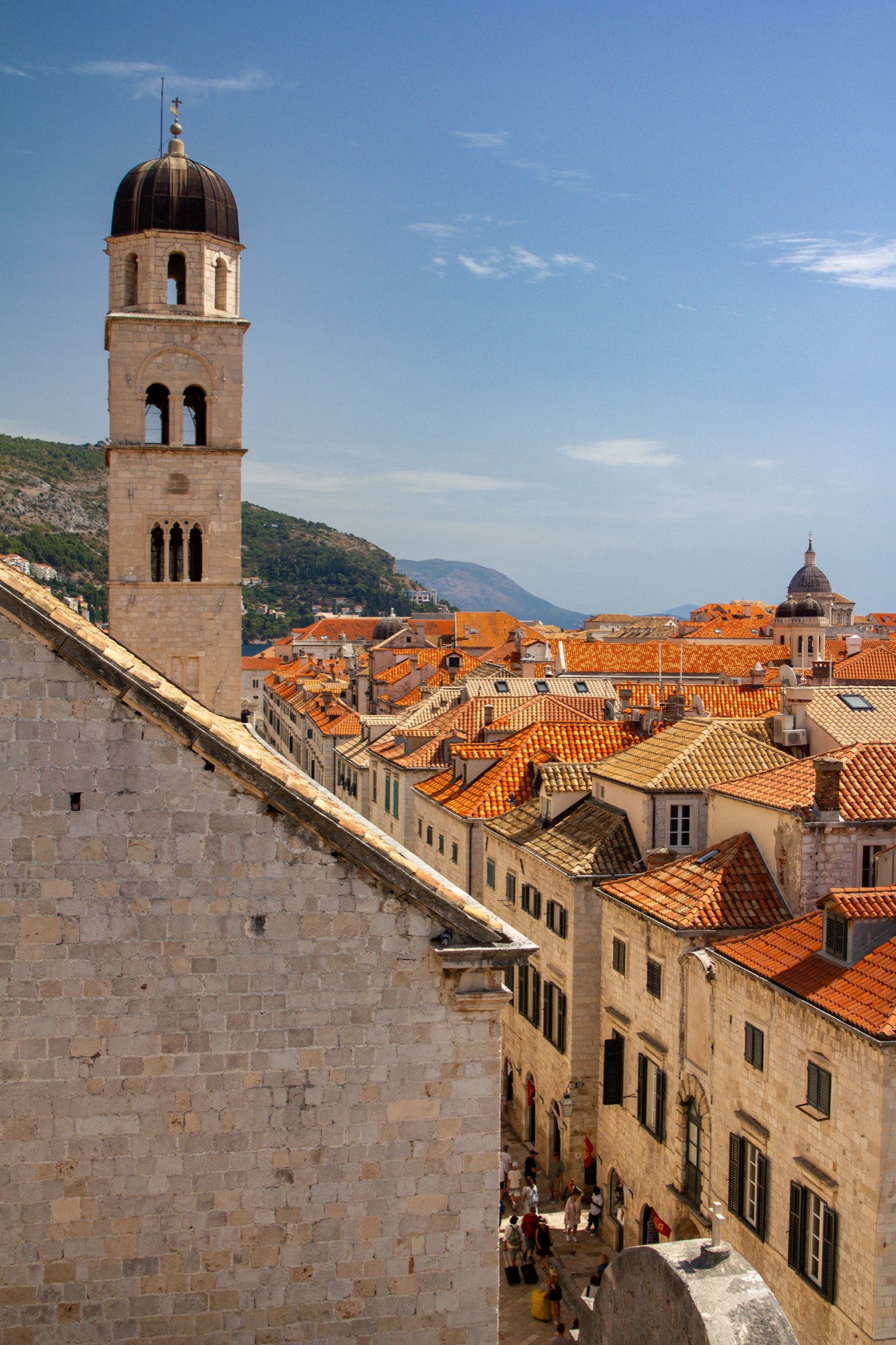 The Franciscan bell tower over the old town