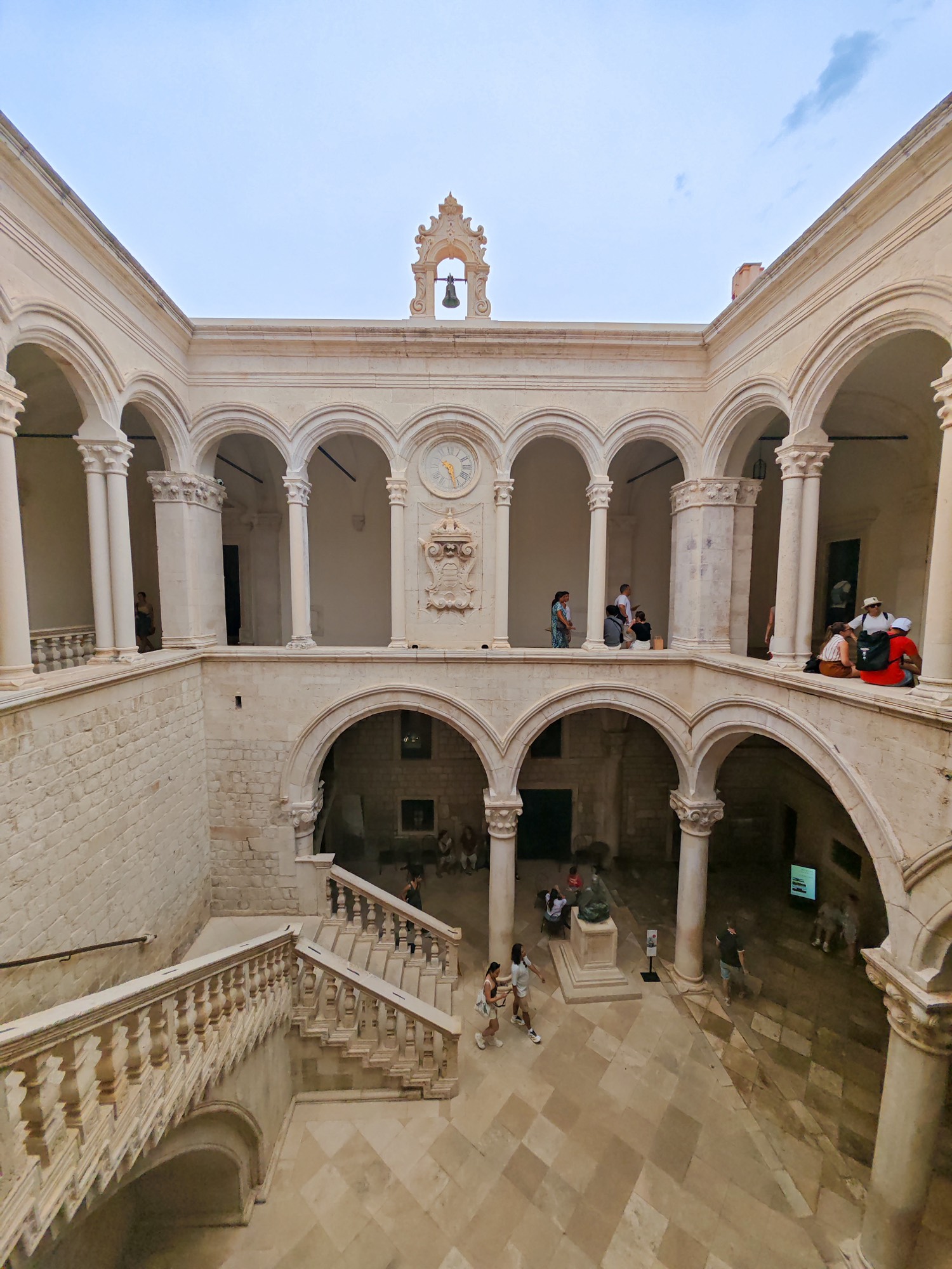 Beneath the arches of the Rector's Palace